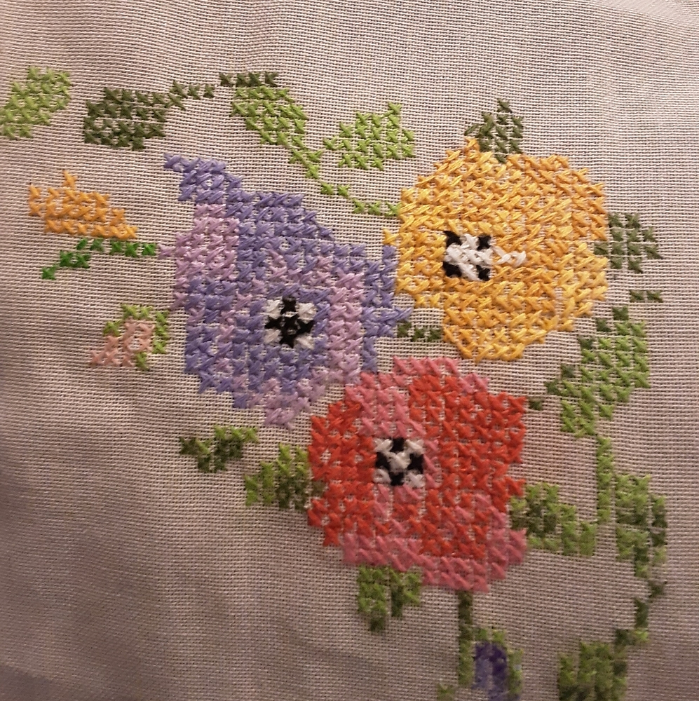 100% Baumwolle 31x31 Crossstitched Table Square